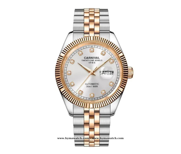 Đồng Hồ Nam Carnival 8131G - Rose-Trắng - Máy Automatic 