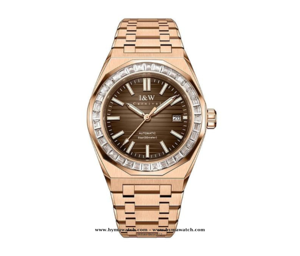 Carnival I&W 733G -  Nam -Vàng Rose-Nâu Máy Cơ (Automatic)