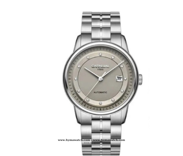  Đồng hồ Carnival 5668G Xám- Nam - Máy Automatic  