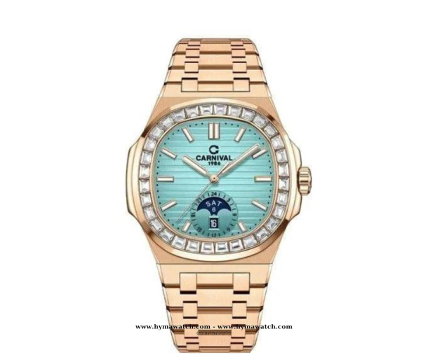 Carnival Nautilus 8110G Dây Thép - Nam - Màu Tiffany - Máy Cơ (Automatic)