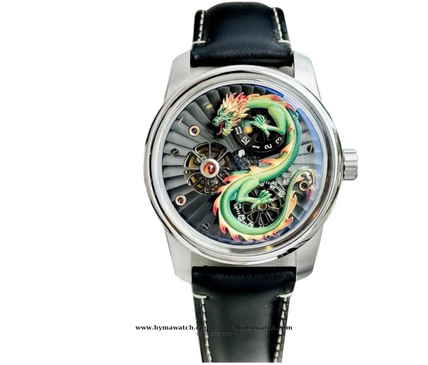 Đồng Hồ Oblovo Phiên Bản Rồng Màu Xanh - Máy Cơ (Automatic)