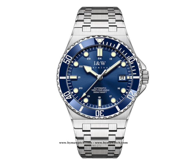  Đồng hồ Nam I&W Carnival 726G-Xanh - Máy Automatic 
