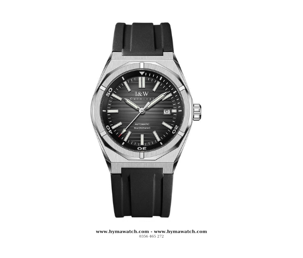  Carnival IW 711G  Automatic - Nam -   Xám đậm-Dây cao su