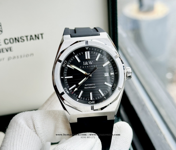  Carnival IW 711G  Automatic - Nam -   Xám đậm-Dây cao su