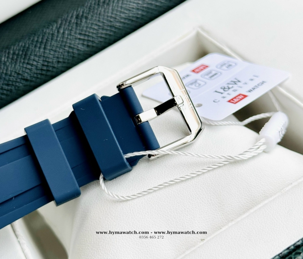  Carnival I&W 711G  Automatic - Nam -  Xanh dương-dây cao su