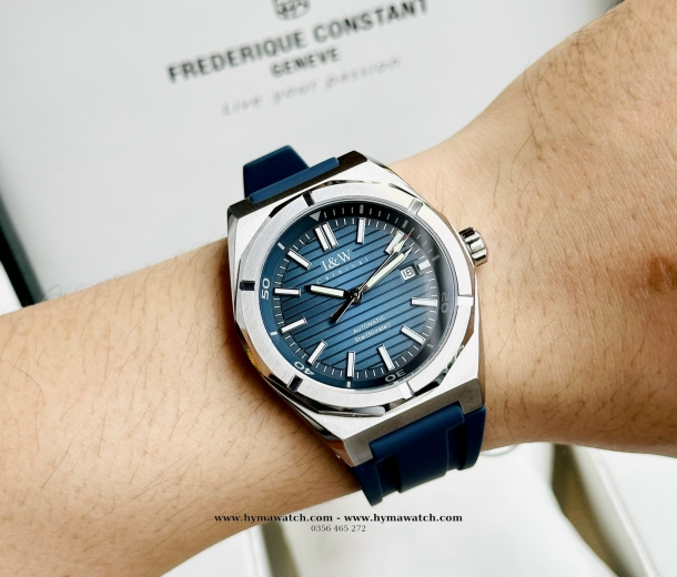  Carnival I&W 711G  Automatic - Nam -  Xanh dương-dây cao su