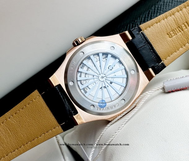  Carnival Nautilus 8110G Dây Da - Nam - Màu Vàng Trắng- Máy Cơ (Automatic)