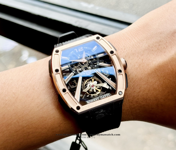 Bonest Gatti Carbon BG9950 Nam- Màu Vàng - Máy Cơ (Automatic)
