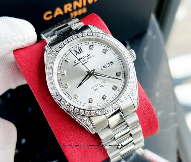 Carnival 8907G - Nam -Màu Trắng- Máy Cơ (Automatic)