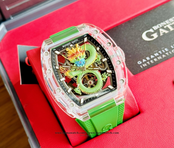 Bonest Gatti BG9980 Nam - Máy Cơ (Automatic)- Màu Xanh Tặng Kèm Mô Hình Xe Đua