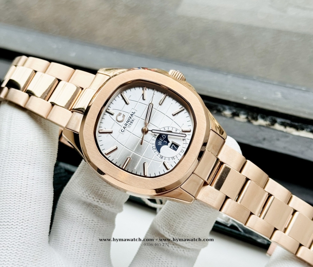  Carnival Aquanus 8113G - Nam - Màu Trắng - Máy Cơ (Automatic)