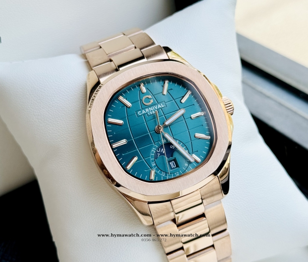  Carnival Aquanus 8113G - Nam- Màu Xanh - Máy Cơ (Automatic)