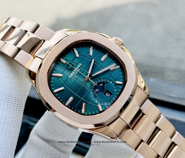  Carnival Aquanus 8113G - Nam- Màu Xanh - Máy Cơ (Automatic)