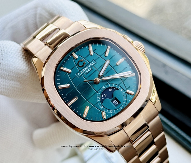  Carnival Aquanus 8113G - Nam- Màu Xanh - Máy Cơ (Automatic)