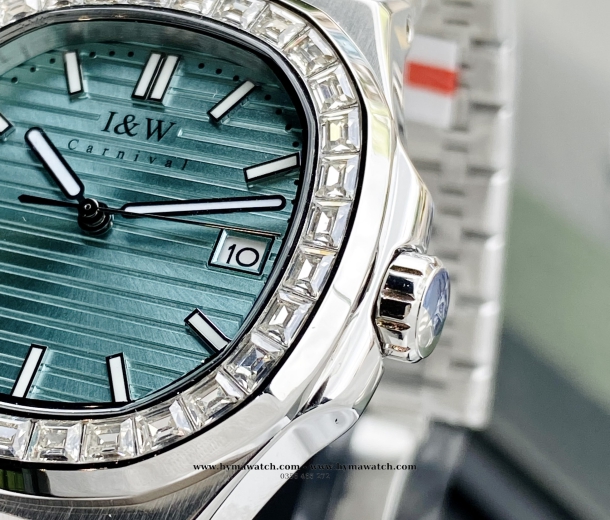 Carnival I&W Nautilus 721G - Nam - Màu Tiffany - Máy Cơ ( Automatic)