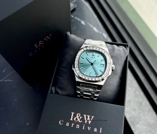  Carnival I&W Nautilus 721G - Nam - Màu Tiffany - Máy Cơ ( Automatic)