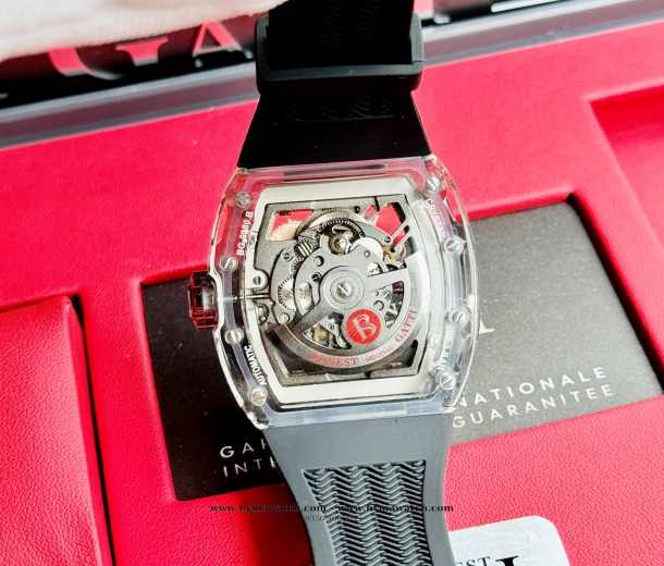 Bonest Gatti BG9980 Nam - Máy Cơ (Automatic)- Màu Vàng Tặng Kèm Mô Hình Xe Đua