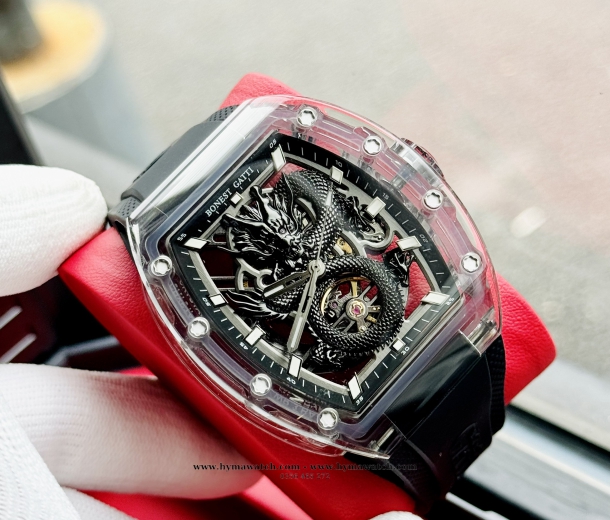 Bonest Gatti BG9980 Nam - Máy Cơ (Automatic)- Màu Đen Tặng Kèm Mô Hình Xe Đua