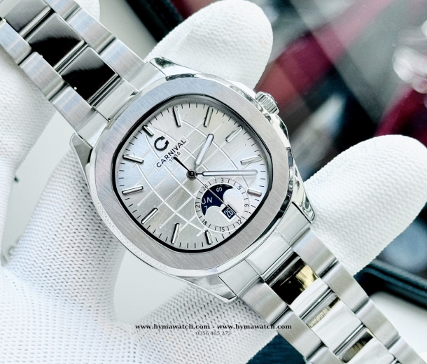  Carnival Aquanus 8113G - Nam - Màu Bạc - Máy Cơ (Automatic)