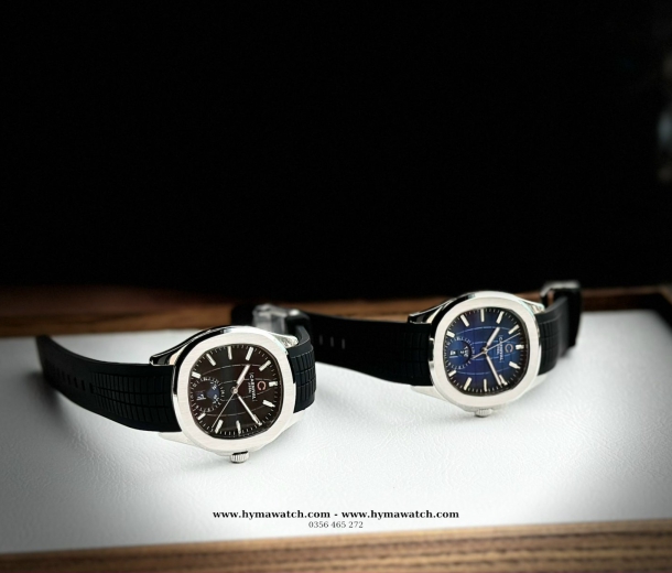  Carnival Aquanus 8113G - Nam - Viền Trắng - Màu Đen -Dây Cao Su - Máy Cơ (Automatic)