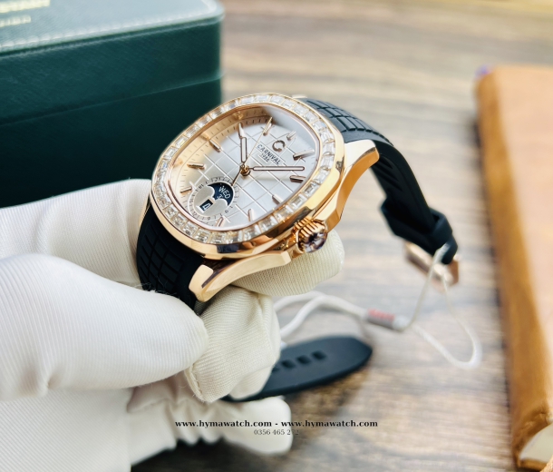  Carnival Aquanus 8113G2 - Nam - Màu Trắng - Dây Cao Su - Máy Cơ (Automatic)