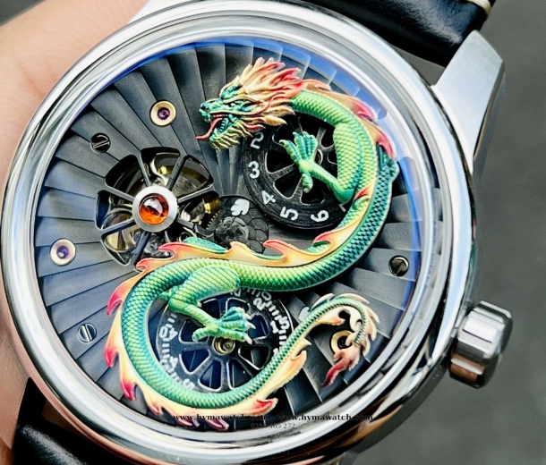 Đồng Hồ Oblovo Phiên Bản Rồng Màu Xanh - Máy Cơ (Automatic)