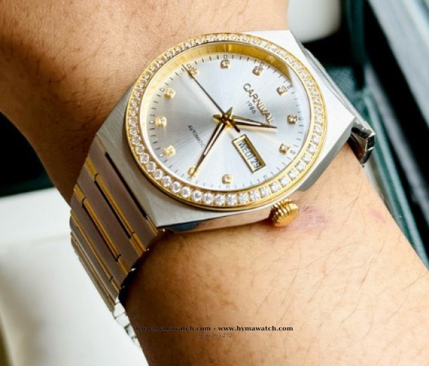  Carnival 8581G-Nam-Màu Trắng-Demi-Máy Automatic 