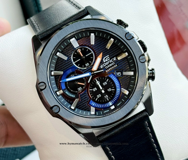 Đồng hồ nam Casio Edifice EFR-S567CPL-1B-Dây da-Kính Saphire