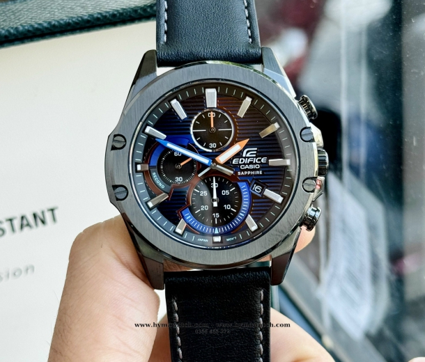 Đồng hồ nam Casio Edifice EFR-S567CPL-1B-Dây da-Kính Saphire