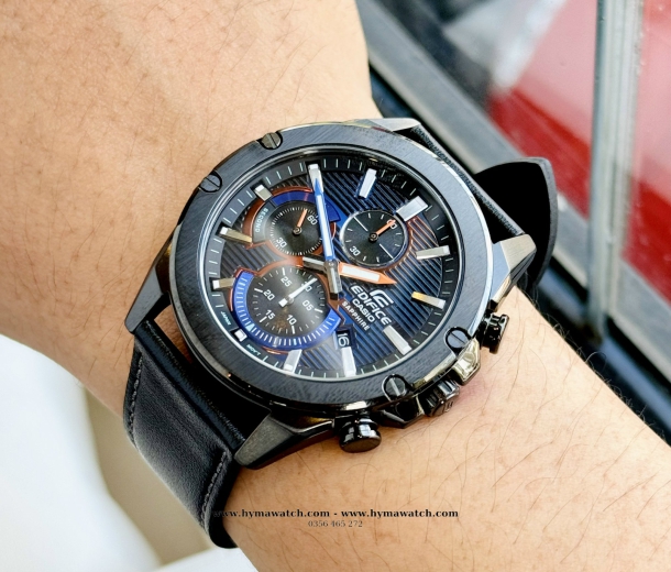 Đồng hồ nam Casio Edifice EFR-S567CPL-1B-Dây da-Kính Saphire