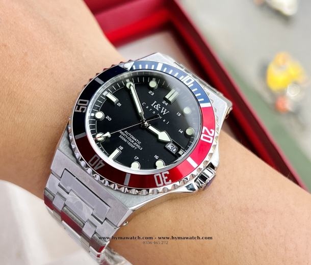  Đồng hồ Nam Carnival I&W 726G -PEPSI - Máy Automatic