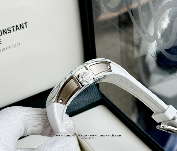 Bonest Gatti Carbon BG9003-Màu trắng- Nam - Máy Cơ (Automatic) Tặng kèm mô hình xe đua  