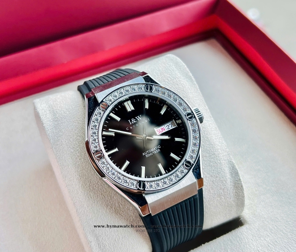 Carnival I&W 55851G - Nam - Thép bạc đá-Màu Đen-Máy Cơ (Automatic)  