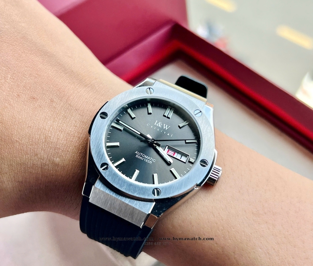 Carnival I&W 55851G - Nam - Thép bạc - Màu Đen-Máy Cơ (Automatic)